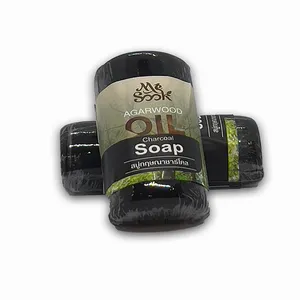 Organic Soap Bath Supplier From Thailand Agarwood Charcoal Soap Made From Natural Agarwood Extract Size 100 Grams