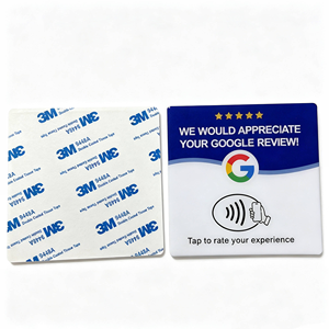 Französische Google-Bewertungskarte 10cm Wasserdichter Acryl-NFC-Aufkleber Individuelles Feedback-Tag Versandfertig - Product Image 2