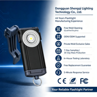 Mini lampe torche LED portable OEM 400 lumens, étanche IP65, rechargeable par USB, faisceau réglable, pour clé de poche