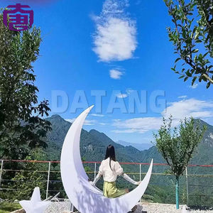 Éclairage LED moderne pour mobilier de jardin, lampes paysagères extérieures étanches en forme de demi-lune, chaise suspendue de patio pour événements et fêtes - Product Image 5