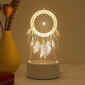 Holesale-Lámpara de escritorio con base de diodo emisor de luz, luces de noche personalizadas de acrílico con dibujos animados, 3D - Product Image 4