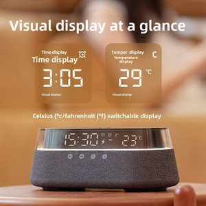 Enceinte intelligente Crazy Lone BT 5.3 - Sortie haute fidélité 15W, charge sans fil, réveil, <span class=keywords><strong>radio</strong></span> de bureau rétro pour la maison et le bureau - Product Image 5