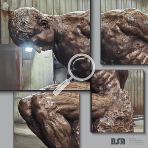 Estatua de hombre de pensamiento de bronce clásico, escultura de pensador, estatua de pensador de parque a la venta, decoración de parque - Product Image 2