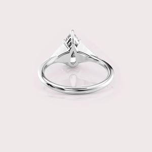 Bague en diamant poire cultivé en laboratoire certifié IGI, sertie à griffes, plaqué rhodium, bijoux de luxe pour mariage et fiançailles, en argent massif 925 - Product Image 5