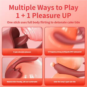 TT FOREST Juguetes Sexuales Femeninos 2 en 1 Vibrador con Lengua Estimulante, Masaje Relajante y Masturbador, Vibrador Sexual de Silicona Impermeable - Product Image 3