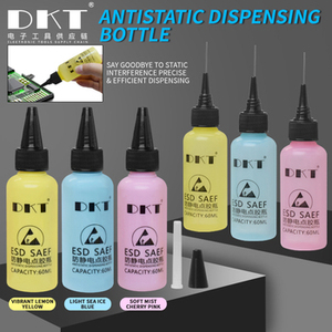 Thickened PE ESD Compliant <b>Dispensing</b> <b>Bottle</b> 60ml With Nozzle For Electronics Repair And Flux <b>Dispensing</b> - Product Image 2