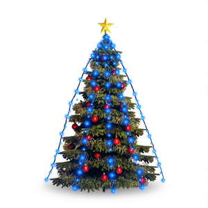 <b>Blue</b> PVC Tree <b>Fairy</b> <b>Lights</b> 82.7 In Christmas <b>Lights</b> For Trees LED Indoor Outdoor Use - Product Image 1