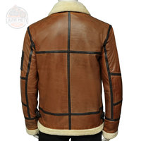 Veste en cuir véritable pour homme, personnalisable, en peau de mouton, pour l'hiver, avec fermeture éclair, en cuir de vachette teint uni, vente en gros