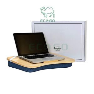 โต๊ะวางบนตักแบบพกพาที่ทำจากไม้ไผ่แท้100% ขาตั้งแล็ปท็อปถาดวางแล็ปท็อปขนาดพรีเมี่ยม15เม็ด - Product Image 3