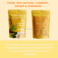 Tisane au Curcuma, Gingembre et Cannelle en Sachets – Infusion Apaisante pour Femmes, Idéale pour le Sommeil et la Détente – Meilleure Vente