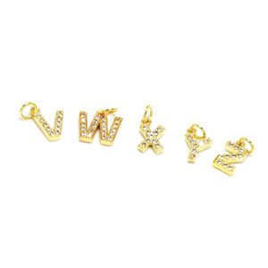 Abalorios de 26 <span class=keywords><strong>A</strong></span> <span class=keywords><strong>a</strong></span> 26 <span class=keywords><strong>A</strong></span> para fabricación de pulseras y collares, charms con letras chapadas en oro y cobre, gran oferta, <span class=keywords><strong>2022</strong></span> - Product Image 3