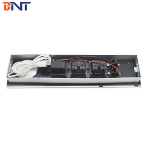 Многофункциональная скользящая крышка скрытого стола с двумя розетками с двумя портами USB для зарядки, офисный стол, верхняя розетка с беспроводным зарядным устройством - Product Image 6