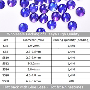Oleeya - Motivo de Diamantes de Imitación de Terciopelo Morado de Alta Calidad, Diamantes de Imitación de Vidrio Termoadhesivos para Accesorios de Prendas de Vestir - Product Image 6