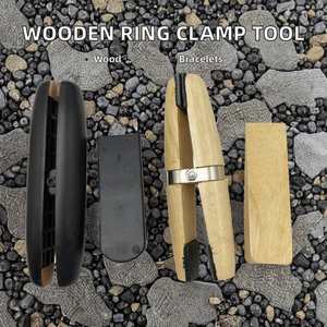 Ponceuse à bois courbée avec manche en bois pour la fabrication de bijoux, outils d'artisanat pour le polissage des métaux et la création de bracelets - Product Image 2