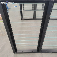 Nouveau design imperméable à l'eau poudre enduit vertical jalousie verre aluminium cadre persienne obturateur fenêtre à vendre