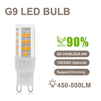 Lampe LED G9 Populaire 2026 Super Lumineuse PC + Céramique Haute Tension pour Éclairage Décoratif