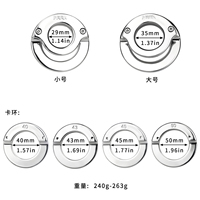 FRRK Strapon Plat Métal Chasteté avec Ceinture Double Cock Ring Mâle Scrotum Pendentif Boule Civière Pénis Retenue Sex Toys pour Hommes