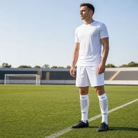 Chaussettes de football de qualité supérieure, antidérapantes, à tube long, avec compression, pour athlètes professionnels