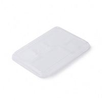 Barquette jetable blanche en bagasse de canne à sucre recyclée, moulée, biodégradable et écologique, à 4/5/6 compartiments