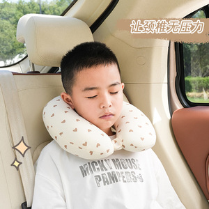 U-Shaped <b>Neck</b> <b>Pillow</b> Cotton Animal Pattern Portable Travel <b>Pillow</b> For Car And Airplane Use - Product Image 3