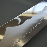 SMST1R couteau de cuisine Super tranchant noyau de haute dureté couteau de cuisine en acier Composite manche en bois naturel couteau Santoku japonais