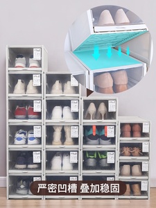 Scatola Portascarpe in Plastica Trasparente Haixin 3, Grande Formato, Facile da Assemblare, con Cassetto per Uomo - Product Image 3