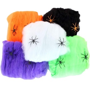 Telaraña de Halloween de Colores, 20g, Telaraña Elástica Colorida con Araña de Plástico, Decoración de Halloween para Interiores y Exteriores - Product Image 2