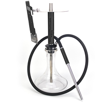 Ensemble de chicha géométrique Racing Exhaust Pipe Shisha Techno Narguil complet avec pince à chicha Nargile Seti