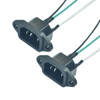 Connecteur IEC à encliquetage pour panneau, prise d'alimentation CA IEC à 3 broches C14