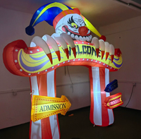 Arche Gonflable Clown d'Horreur d'Halloween pour Entrée de Maison Hantée, Fête en Plein Air, Festival, Décoration de Scène Effrayante, Modèle Gonflable
