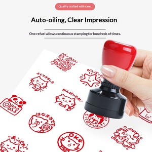 Tampons encreurs personnalisés en métal pour enfants, motifs de dessins animés japonais, mignons, pour récompenses pédagogiques, pour étudiants - Product Image 4