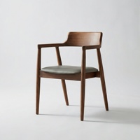 Chaise de salle à manger moderne en bois de frêne massif avec accoudoirs, garantie 1 an, pour la maison, le bar, la salle de sport, l'entrepôt, mobilier domestique