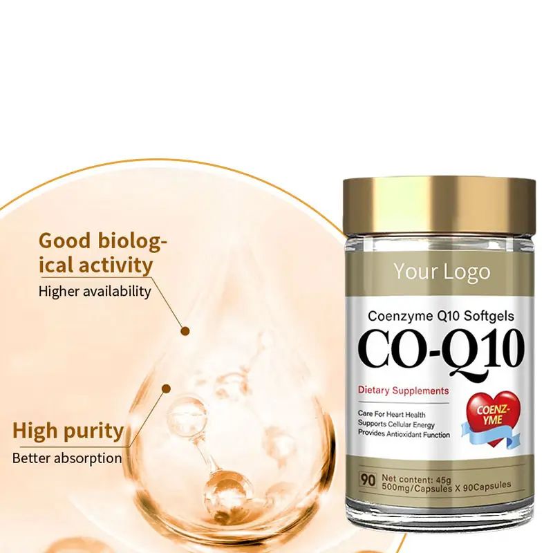 Coq10 koenzim q10 coq10 kapsul softgel suplemen Natural antioksidan untuk kesehatan jantung
