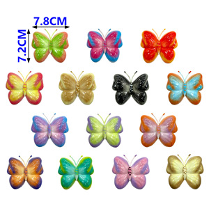 Nouveauté 2026 : Boucles et breloques en caoutchouc détachables DIY pour chaussures, motif papillon coloré, style Dopamine, pour femmes, avec bordure effet croco, très attrayantes - Product Image 1