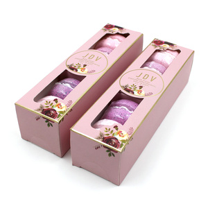 Bain de macarons bio de luxe faits à la main d'OEM pour le bain de bombe Ensemble de cadeau marque de distributeur de bain d'enfants effervescents pour les grossistes - Product Image 1