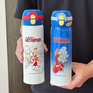 Botella de agua con aislamiento Ultraman, termo de acero inoxidable de 500 ml para niños, uso escolar, frasco de vacío de doble capa - Product Image 1