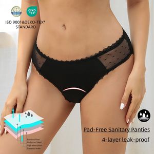 9089 Ropa Interior de Bambú para Mujer, Bragas Sanitarias de Cuatro Capas a Prueba de Fugas, Sin Toallas, Alta Absorbencia, Flujo Abundante, <span class=keywords><strong>Culotte</strong></span> Menstruelle - Product Image 2