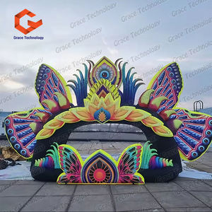 Scène extérieure gonflable, décoration de fond de scène DJ en forme de papillon, tente gonflable en forme de papillon pour les festivals de musique - Product Image 3
