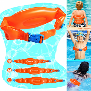 Ceinture de flottaison gonflable pour enfants et adultes, <span class=keywords><strong>gilet</strong></span> d'entraînement de natation en PVC 0,3 mm avec support de flottabilité dorsale - Product Image 1