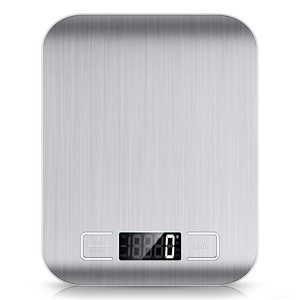 Báscula Digital Electrónica de Cocina de Acero Inoxidable, Capacidad de 5 kg, Compatible con OEM, Batería Incluida, Precisión de 1 g para una Medición Precisa del Peso - Product Image 1