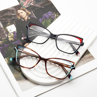 Luxe haut de gamme femmes oeil de chat acétate montures de lunettes Logo personnalisé nouveau Style lunettes optiques lunettes de mode pour diamant dame