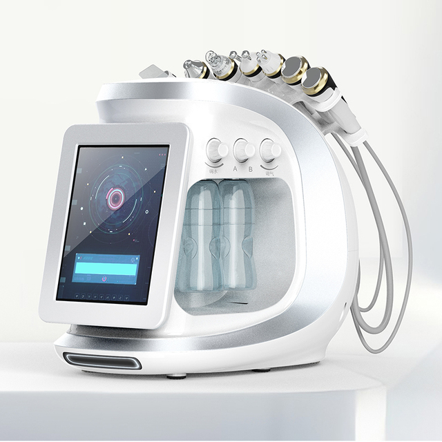 Professional Deep Cleaning Oxygen Facial Machine for Blackhead Removal 8 in 1 ICE Blue Hydro Dermabrasion Water Jet Peeling Aqua