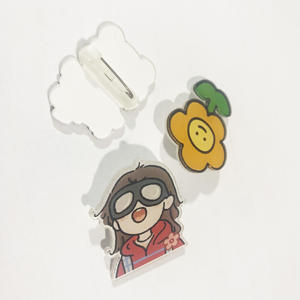 Botón de Solapa de Acrílico Transparente con Logotipo Personalizado, Impresión UV Epoxi, Diseño de Anime, Económico - Product Image 1