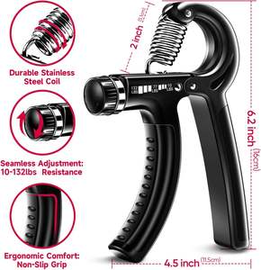 ग्रिप फोर्मिनर हाथ ग्रिप मजबूत हाथ ग्रिप किट-5 पैक समायोज्य प्रतिरोध रबर स्टेनलेस स्टील - Product Image 2