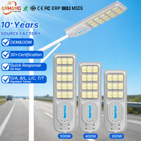 Lampe solaire de rue extérieure à économie d'énergie, étanche IP65, SMD 300W 400W 500W, alimentée par énergie solaire, tout-en-un, LED