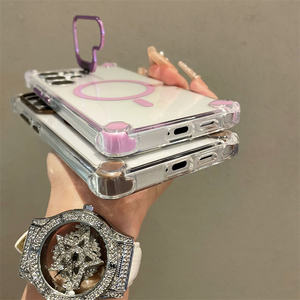 Funda para Teléfono con Soporte de Lente Metálico Invisible de Alta Calidad para <span class=keywords><strong>Samsung</strong></span> <span class=keywords><strong>S22</strong></span> S23 S24 S25Ultra A56 A17 A16 A36, Cubierta Magnética Transparente - Product Image 5