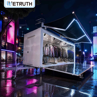 Remorque de boutique mobile Wetruth à vendre, remorque de magasin de vêtements sur mesure avec éclairage LED et plateau d'exposition pliable