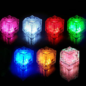 Cubetti di Ghiaccio <span class=keywords><strong>LED</strong></span> Multicolore Attivati da Liquidi, Lampeggianti per Decorazioni di Bicchieri da Vino, Birra e Feste - Product Image 3