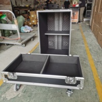 BRAVO Boîte de haut-parleur bidirectionnelle personnalisée Flight Case avec roues
