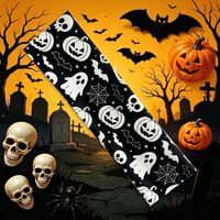 Nouveau Bandeau Élastique Personnalisé pour Femme, Motif Fantôme Citrouille Dessin Animé, en Polyester Doux Extensible, Accessoire Cheveux Cosplay pour Halloween